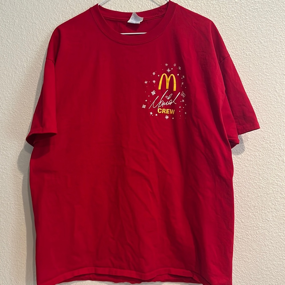 Authentic Mariah Carey McDonald’s Crew‎ Shirt Holidays 2021 Promo